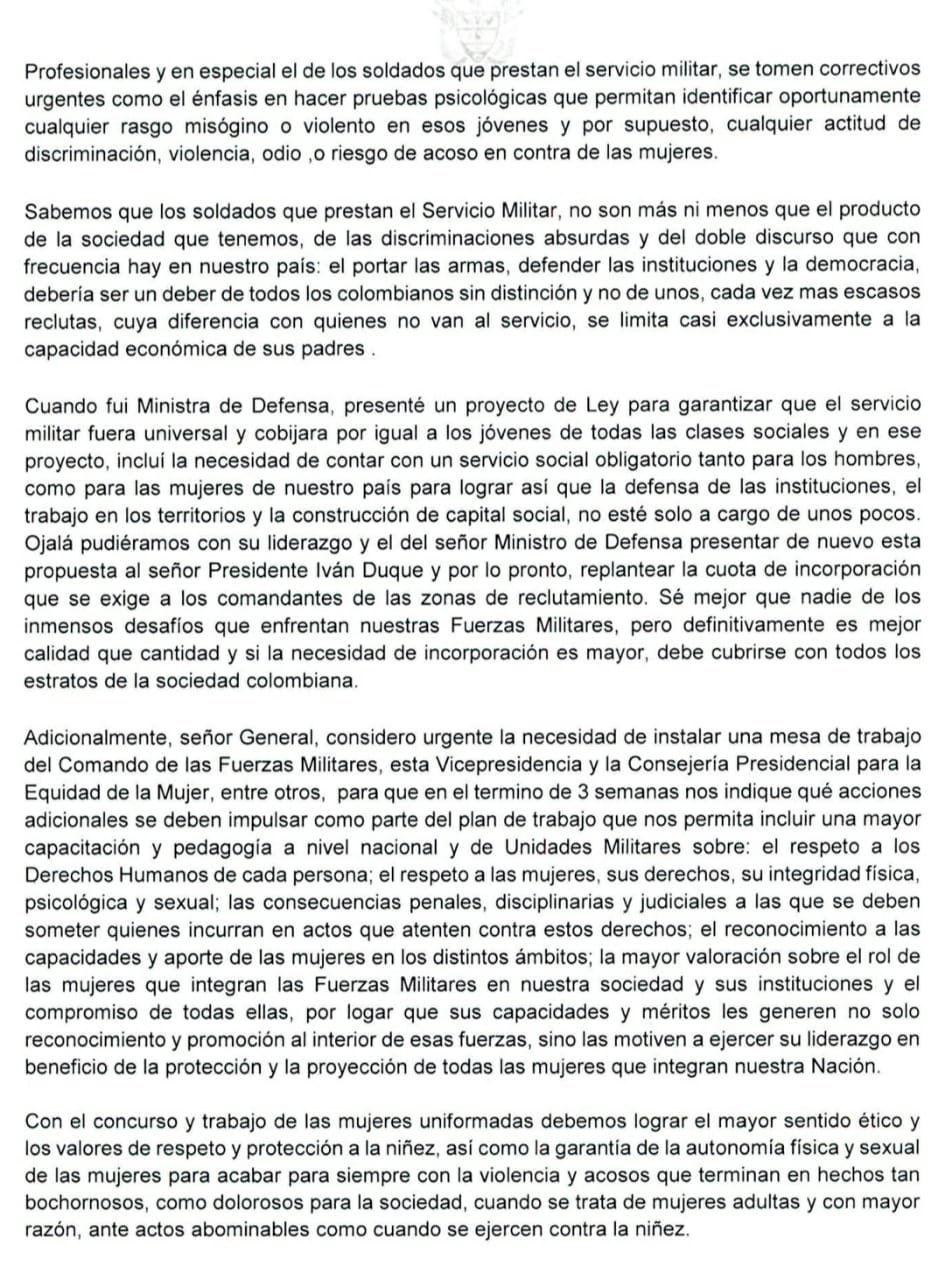 CARTA VICEPRESIDENCIA