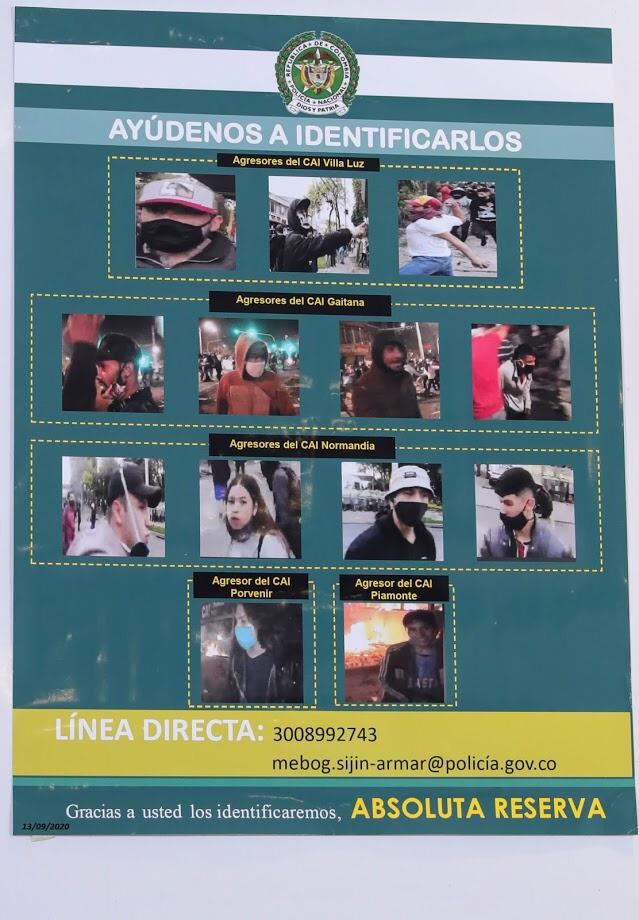 CARTEL DE LOS MÁS BUSCADOS EN LAS PROTESTAS CARTEL DE LOS MÁS BUSCADOS EN LAS PROTESTAS