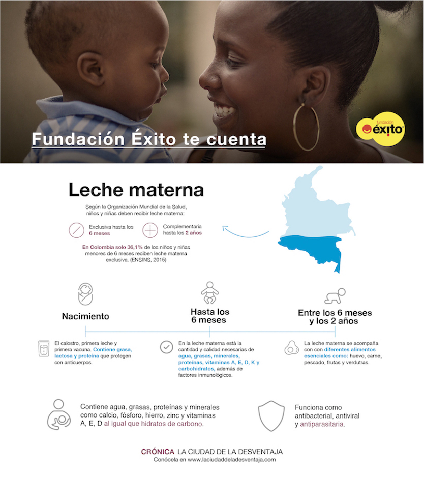 La leche es el único alimento necesario hasta los seis meses de vida.