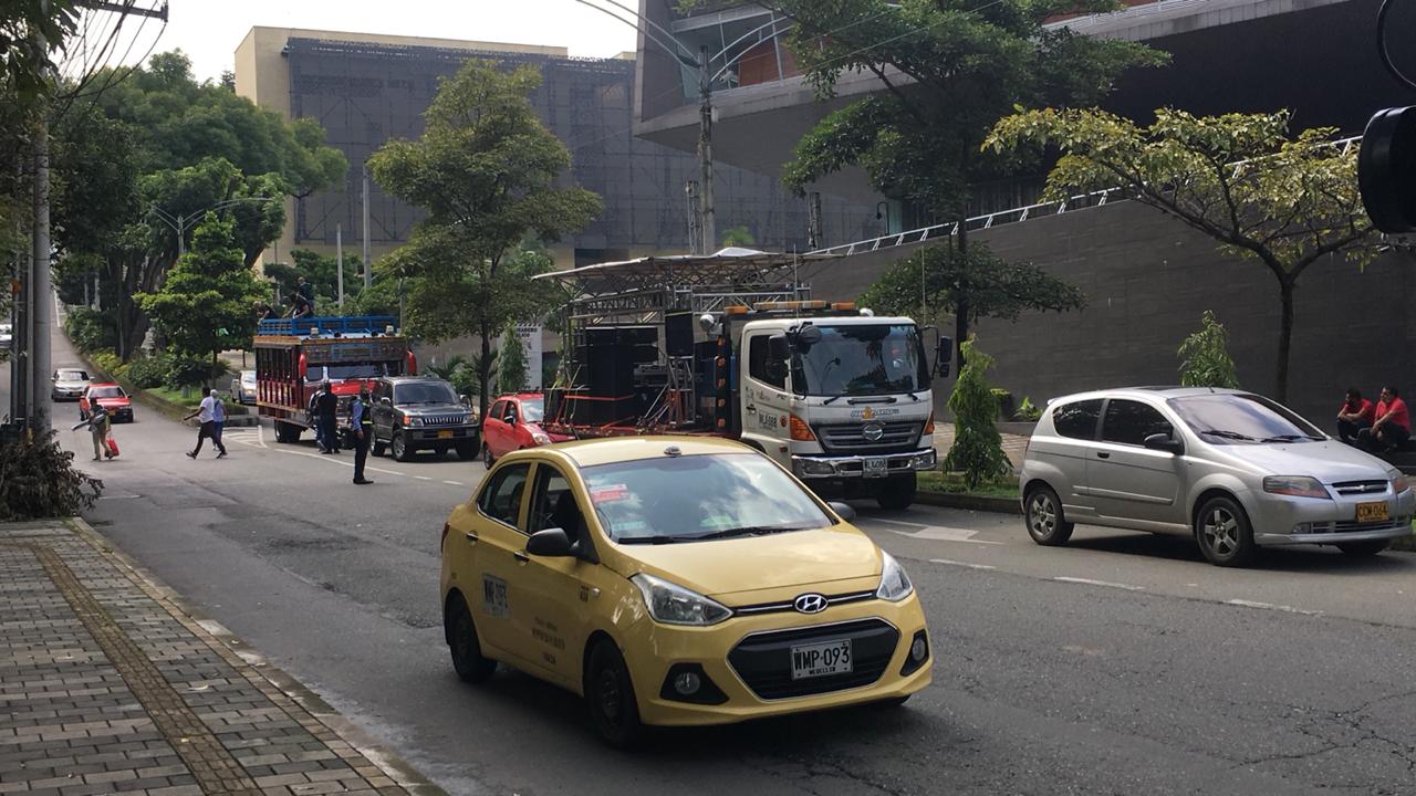 Movilización en Medellín.