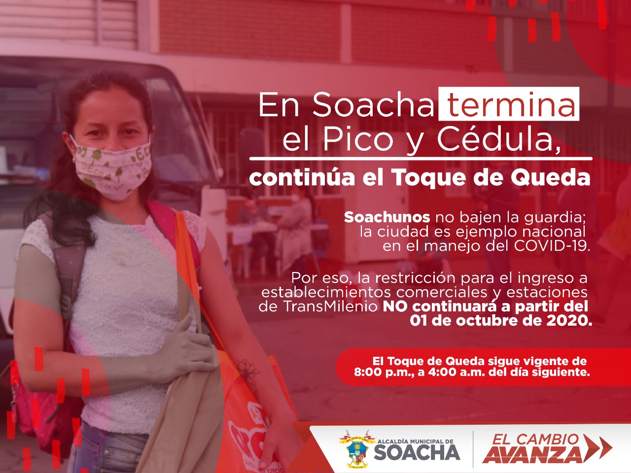 Pico y Cédula se termina en Soacha, pero sigue vigente el toque de queda