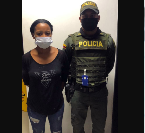 Captura de mujer en Cartagena