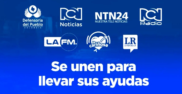 Seis medios de RCN unidos con la Defensoría por los damnificados del invierno y el huracán Iota