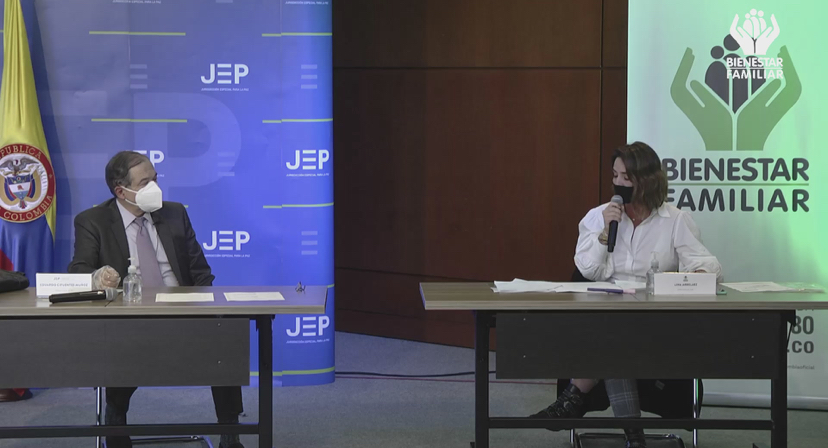 Directora del ICBF y Presidente de la JEP
