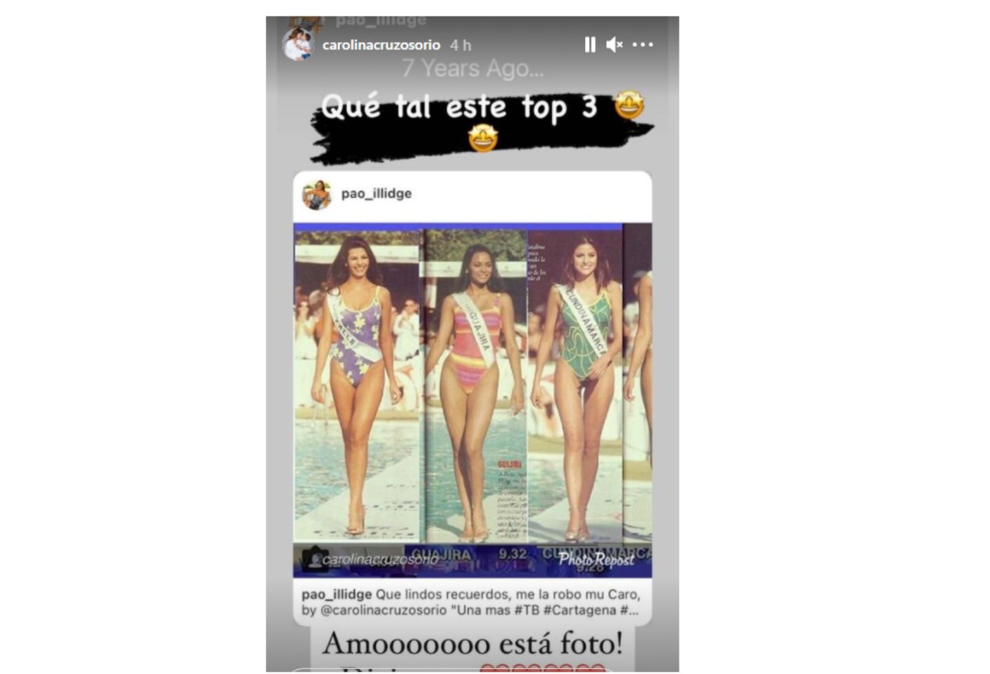 Carolina Cruz siendo señorita Valle del Cauca