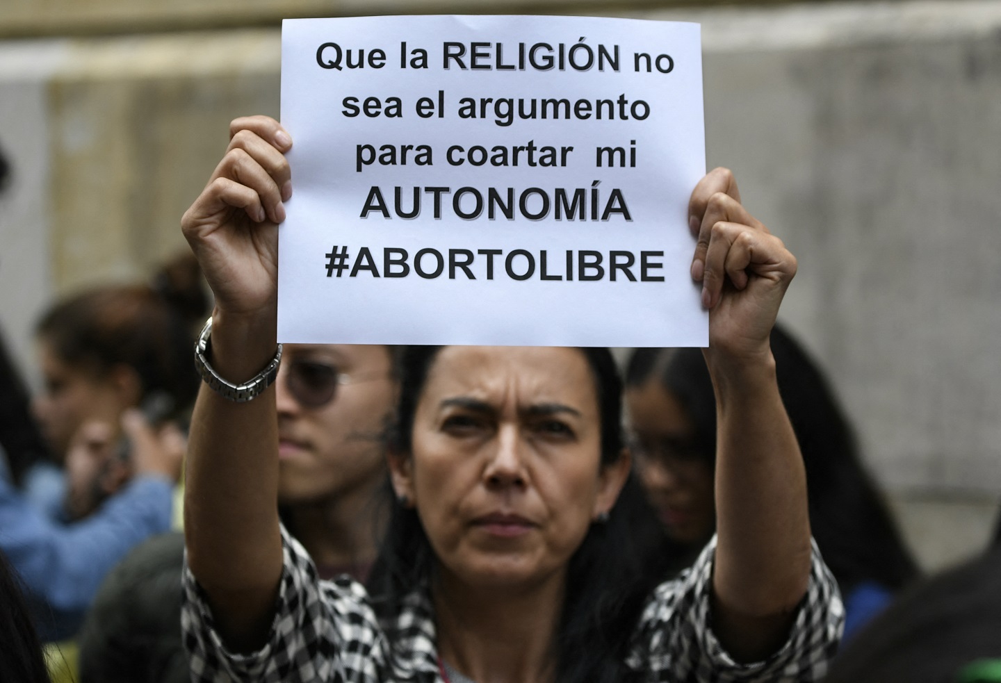 Protesta a favor del aborto en Colombia