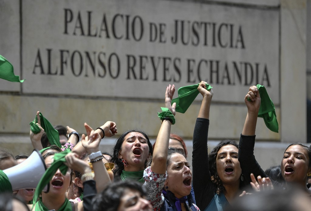 Protesta a favor del aborto en Colombia