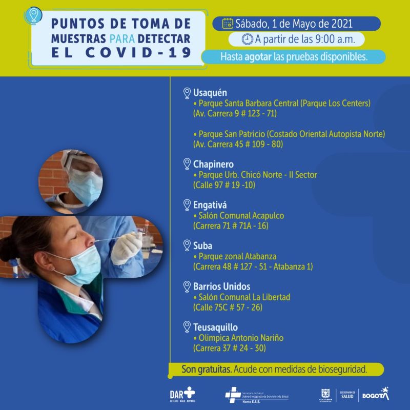 Prueba de coronavirus en el Norte