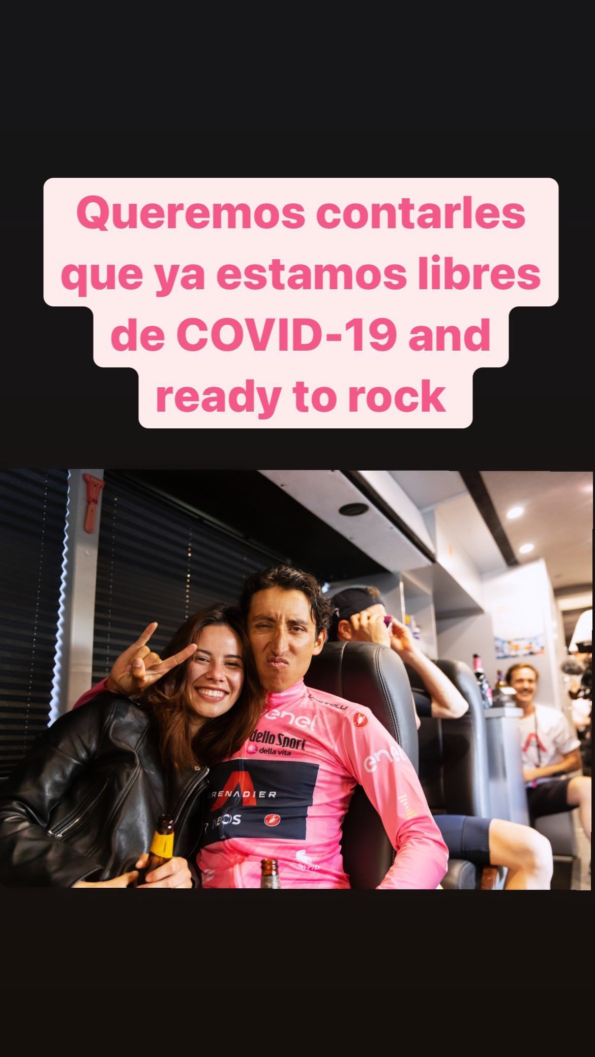 Egan Bernal, María Fernanda Motas