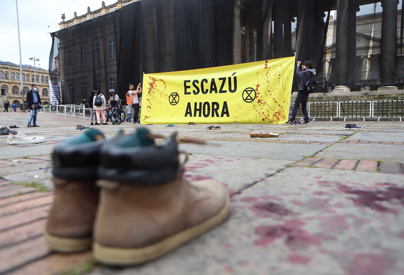 Protesta en Bogotá por muerte de líderes ambientales