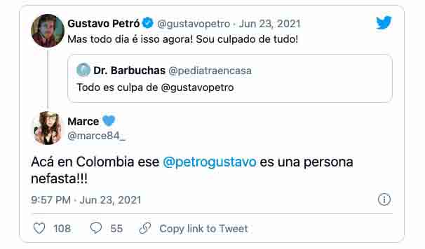 Insultos a Gustavo Petró de Brasil, homónimo de político colombiano