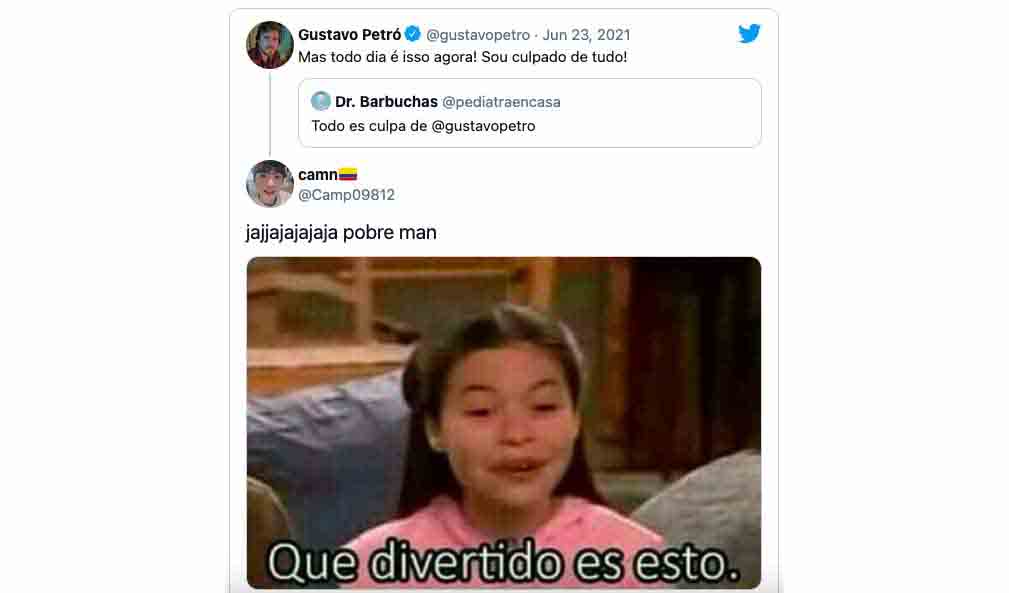 Insultos a Gustavo Petró de Brasil, homónimo de político colombiano