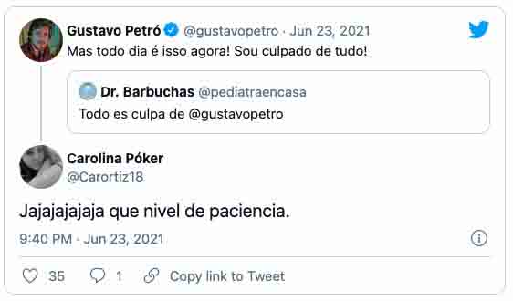 Insultos a Gustavo Petró de Brasil, homónimo de político colombiano