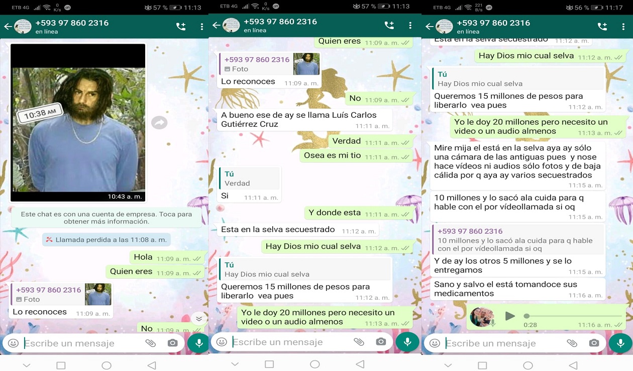 modalidad de extorsión