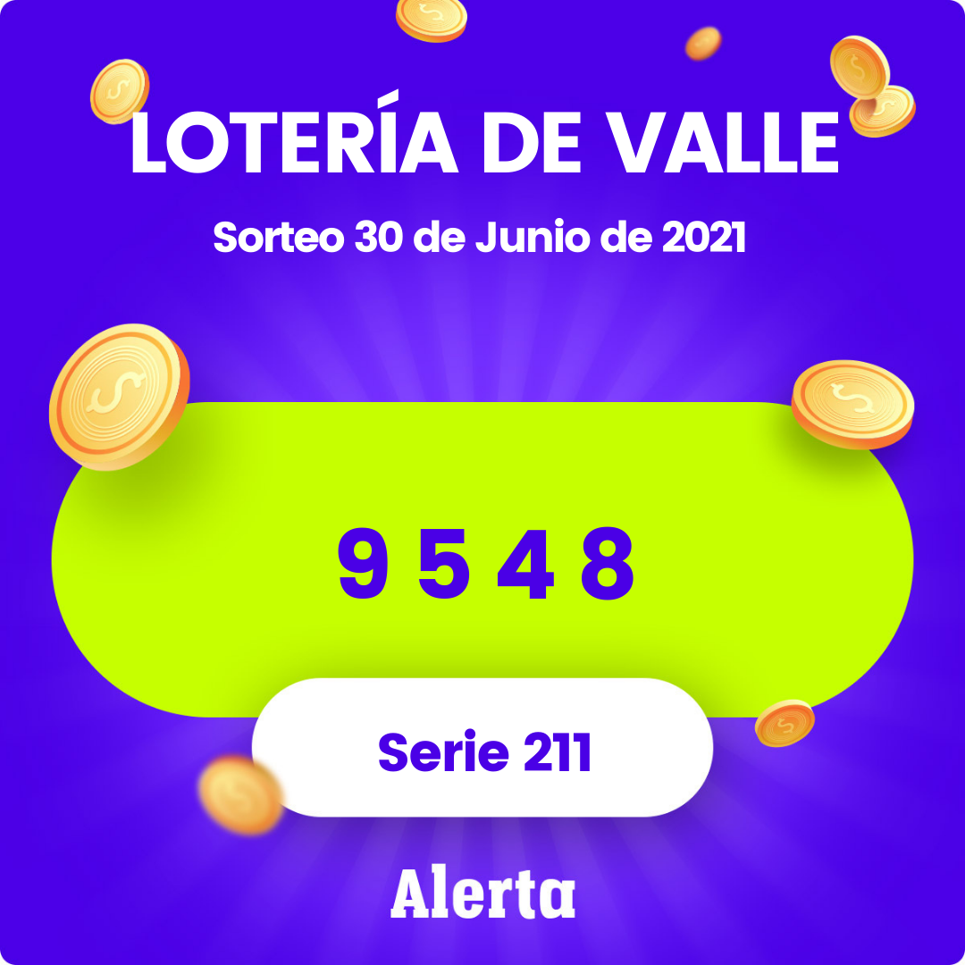 Lotería Valle último sorteo Baloto resultado miércoles 30 de junio