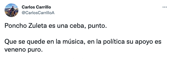 Concejal Carlos Carrillo dice que es una "ceba" apoyo de Poncho Zuleta a Petro Concejal Carlos Carrillo dice que es una "ceba" apoyo de Poncho Zuleta a Petro