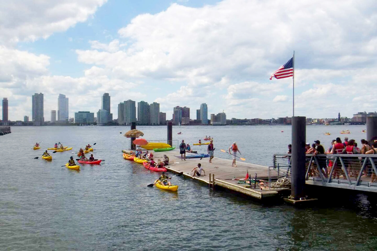 Kayak en río Hudson
