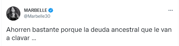 Satírico mensaje de Marbelle contra Francia Márquez