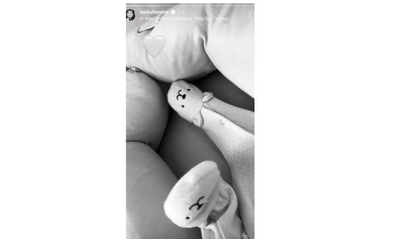 Foto de los pies del bebé de Nadia Ferreira