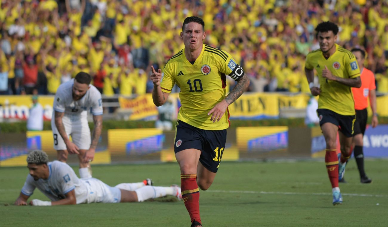 Video: Vea el golazo de James con Colombia frente a Uruguay