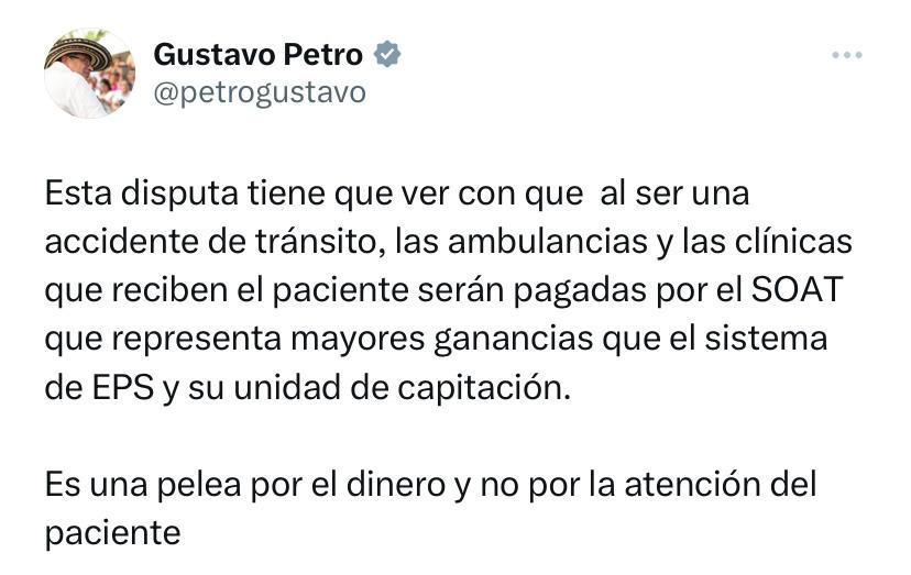 Trino Gustavo Petro SOAT