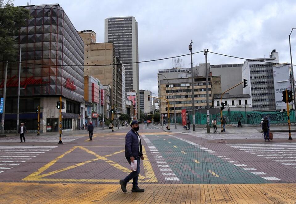 Así se veía Bogotá en medio de la cuarentena decretada por la pandemia por coronavirus.