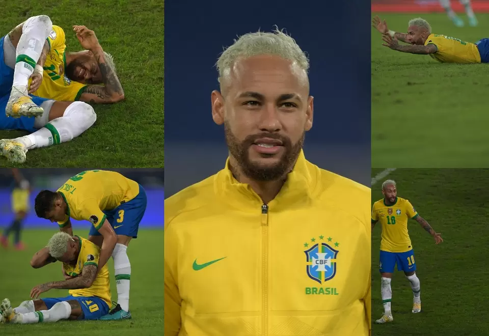 Neymar celebró robo en Colombia Vs Brasil: Imágenes la risita que no se vio en televisión