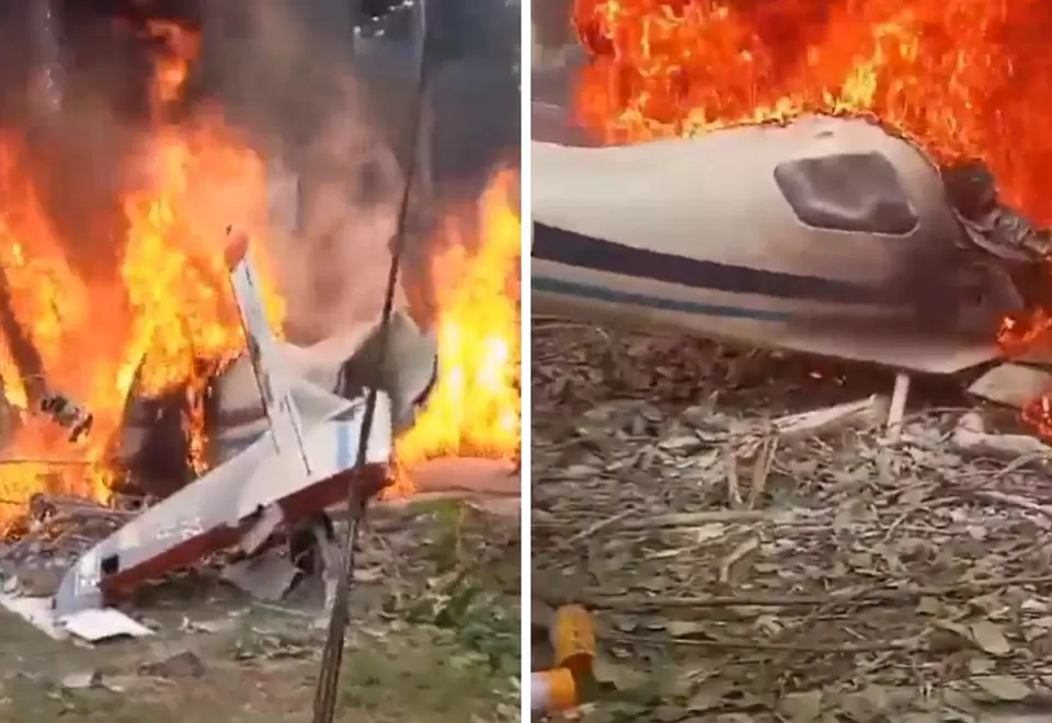 Avioneta accidentada en Cali