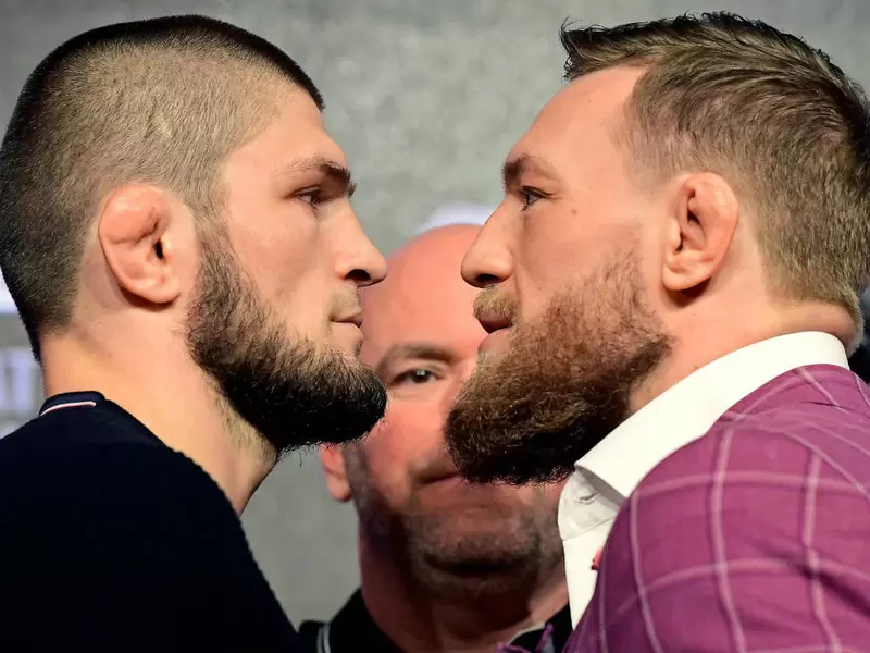 Khabib Nurmagomedov y Conor McGregor, luchadores de AMM