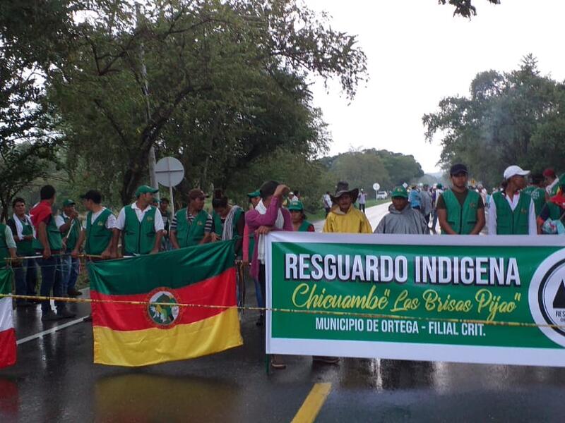 Minga indígena en Natagaima, Tolima.