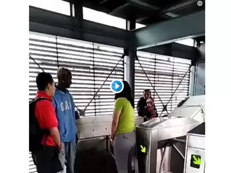 Trasteo de una nevera en Transmilenio