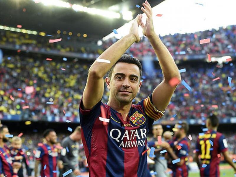 Xavi Hernández con la camiseta del FC Barcelona Xavi Hernández con la camiseta del FC Barcelona