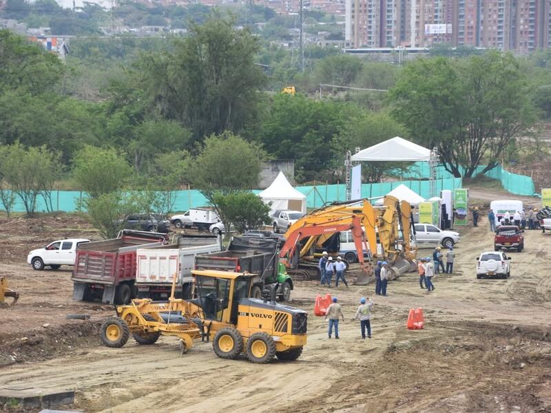 Construcción del Central Park en Bello