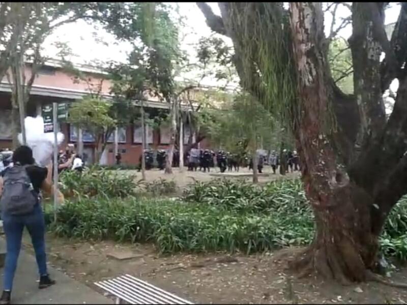 Disturbios en la Universidad de Antioquia.