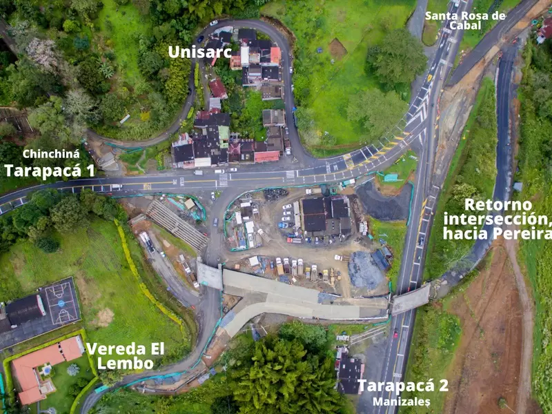 Obras en la Autopista del Café.