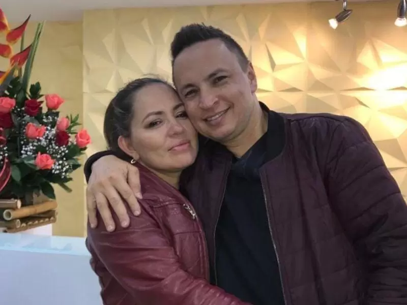 Jhonier Leal y su exesposa Jhonier Leal y su exesposa
