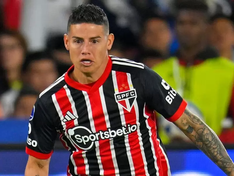 James es elogiado por los hinchas. James Rodríguez - Sao Paulo
