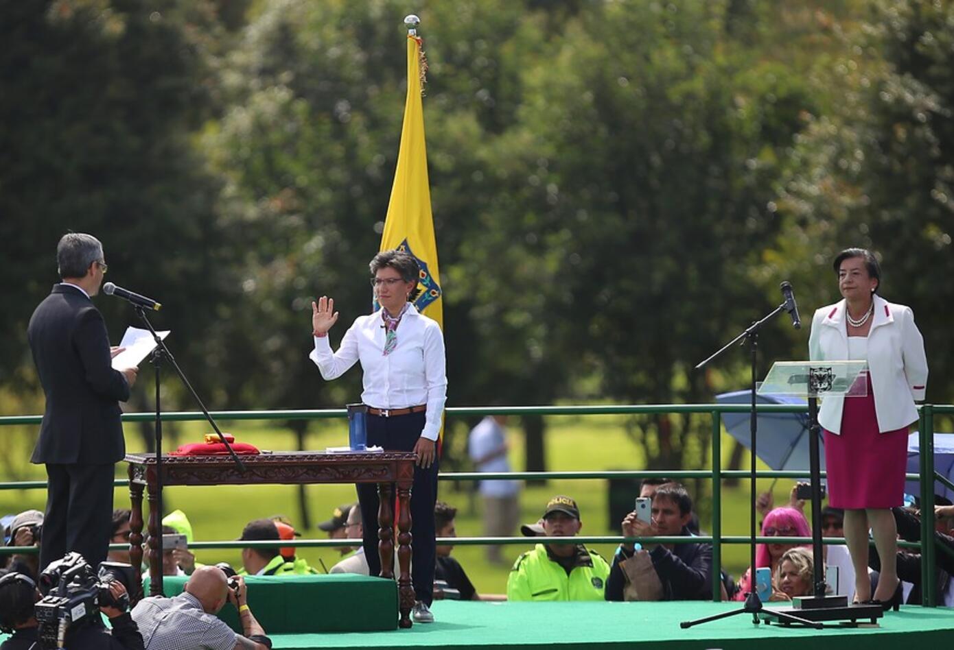 Toma de juramento de Claudia López en su posesión como alcaldesa de Bogotá