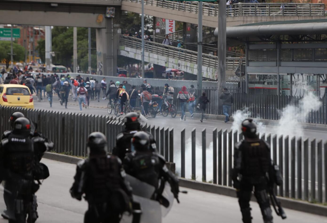 Enfrentamientos en la avenida de las Américas