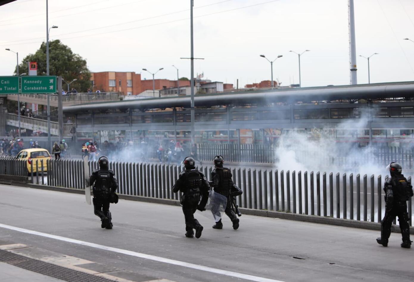 Enfrentamientos en la avenida de las Américas