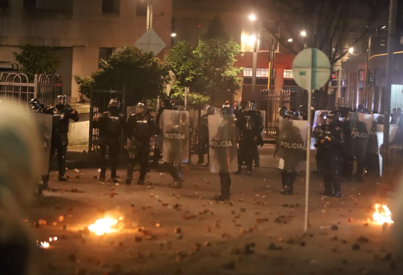 Enfrentamientos en la Plaza de Bolívar