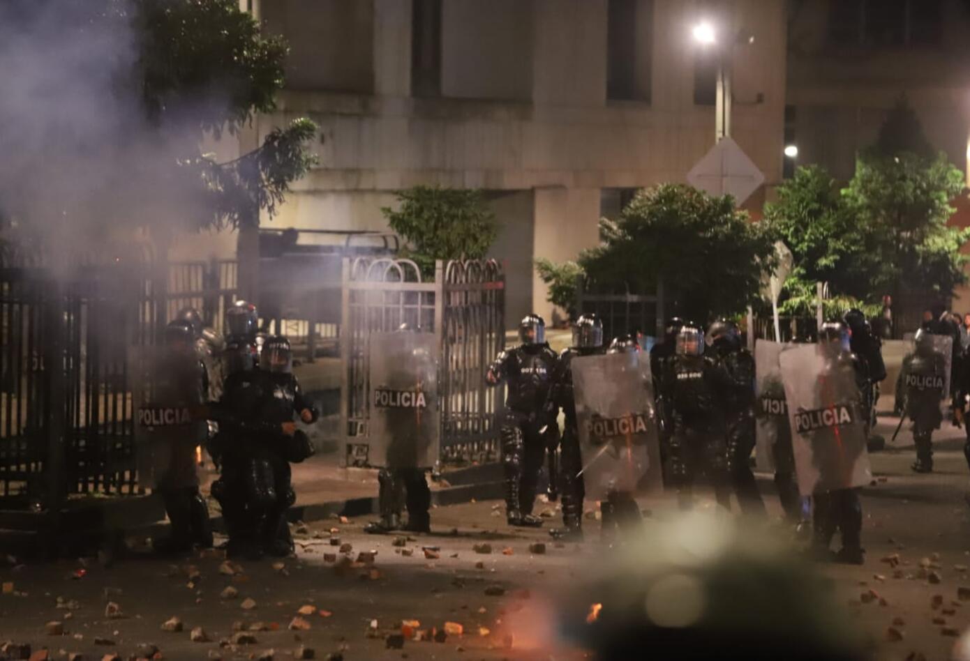 Enfrentamientos en la Plaza de Bolívar
