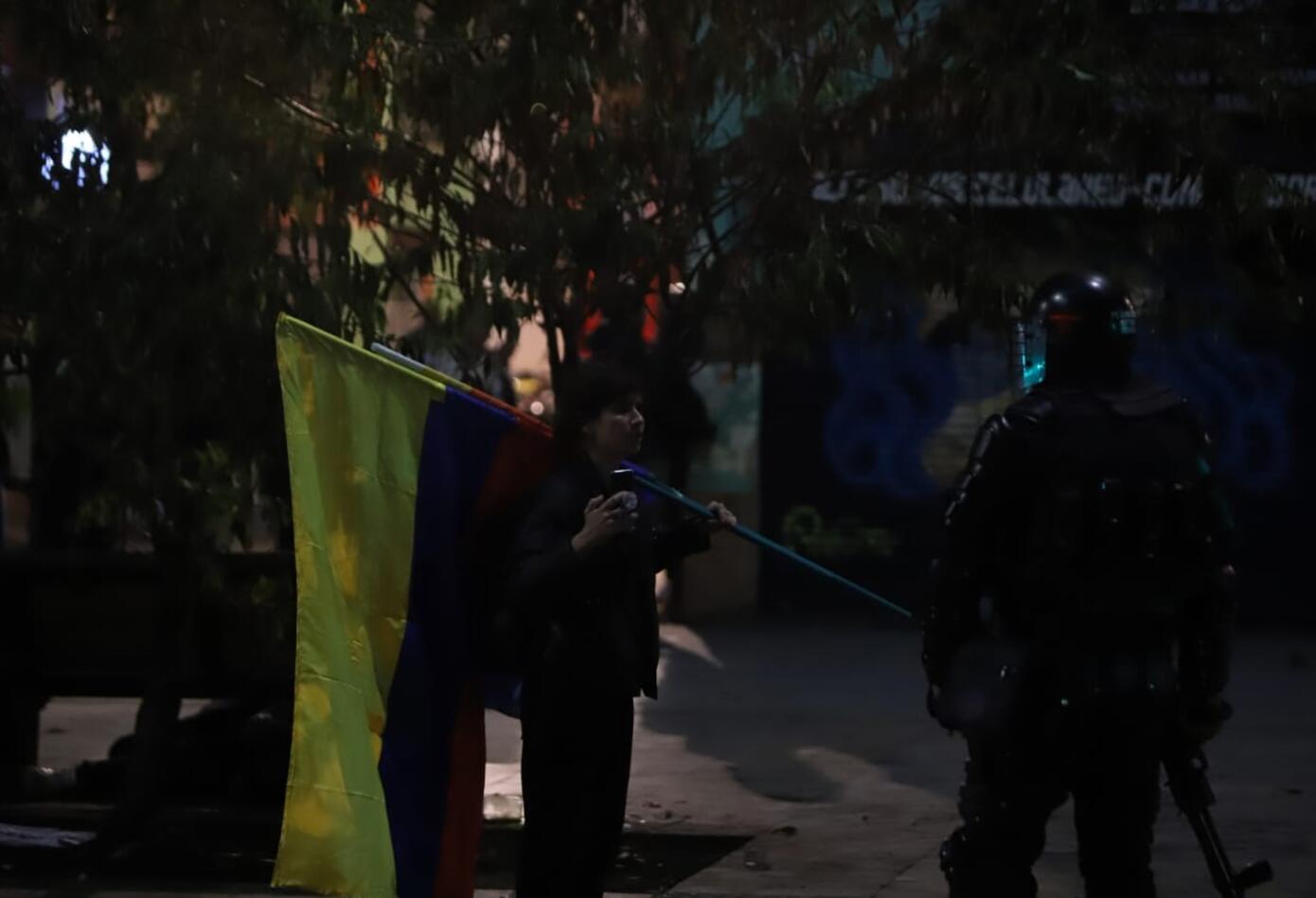 Enfrentamientos en la Plaza de Bolívar