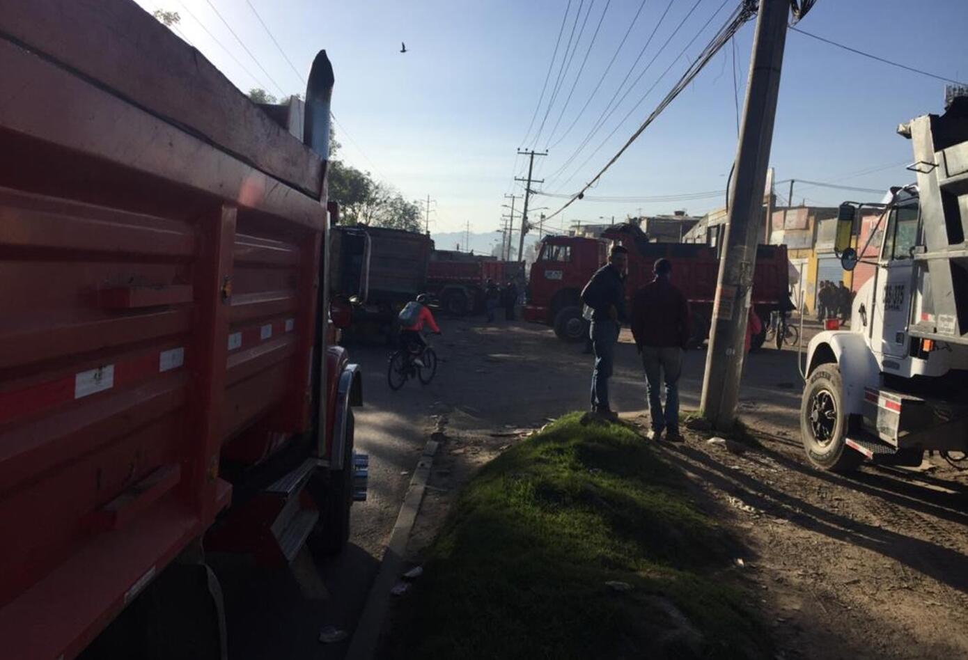 Protesta de camioneros en Bogotá