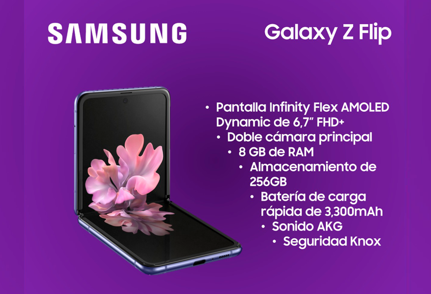 Samsung Galaxy Z Flip, el segundo teléfono plegable de la marca