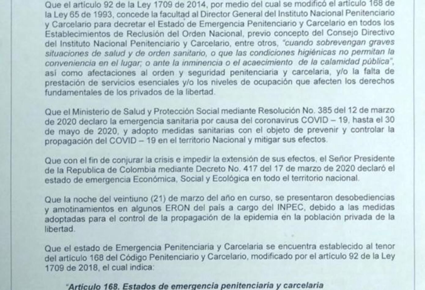 EMERGENCIA CARCELARIA EMERGENCIA CARCELARIA