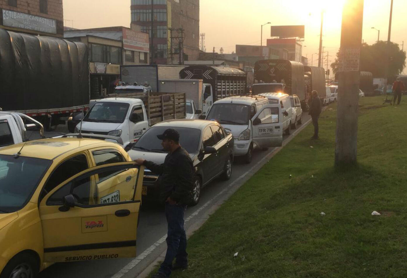 Trancon cerca a Corabastos en Bogotá