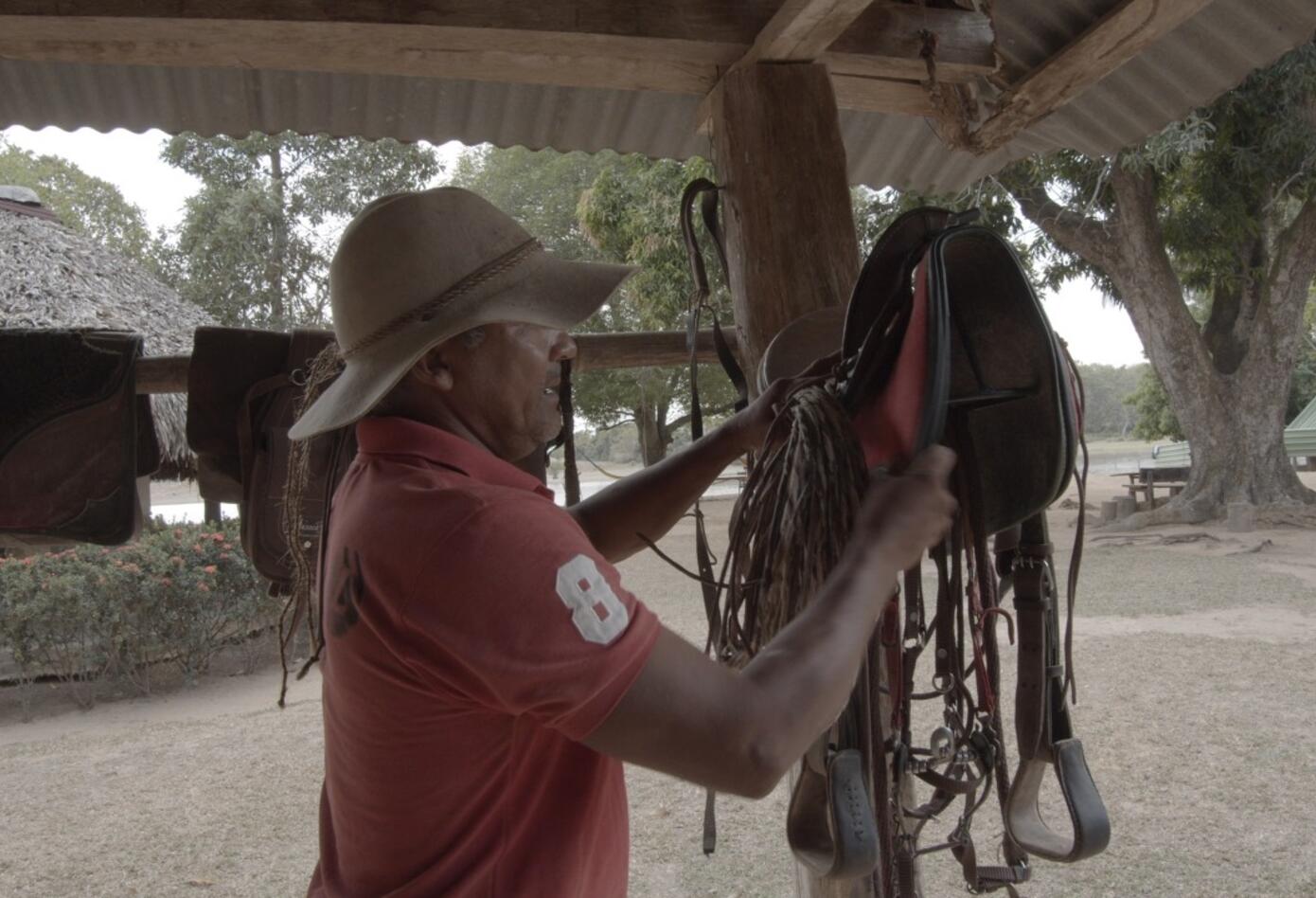 Hombre llanero en su cotidianidad.
