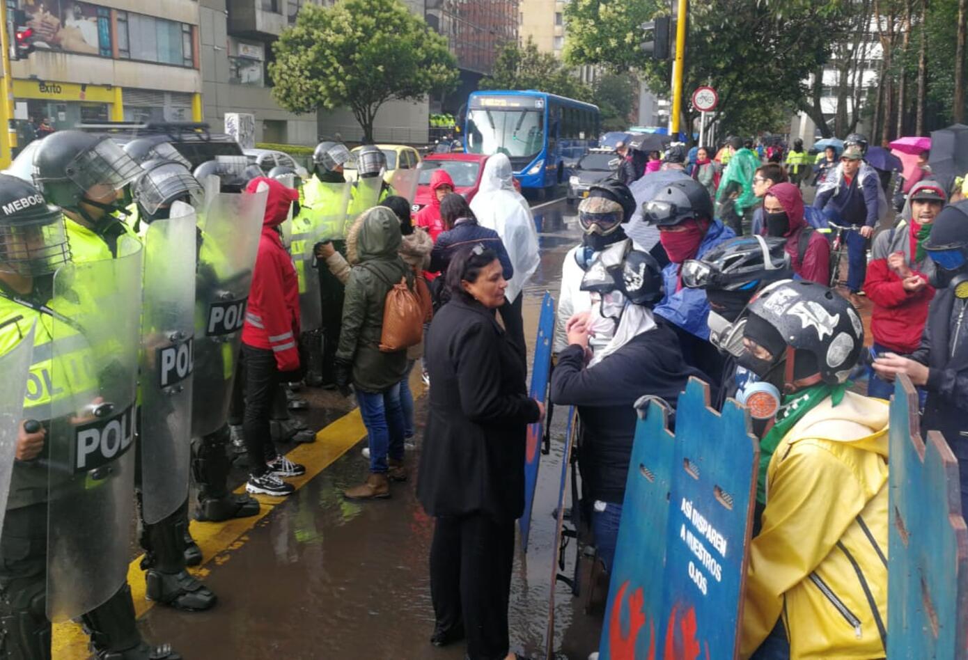 Protestas en la carrera 13