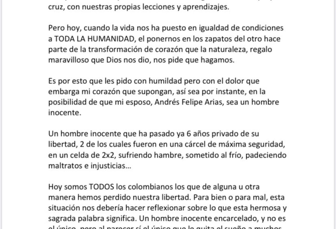 CARTA CATALINA SERRANO